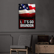 Load image into Gallery viewer, Let&#39;s Go Brandon USA Deluxe Portrait Canvas 1.5in Frame