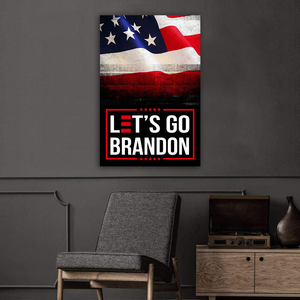 Let's Go Brandon USA Deluxe Portrait Canvas 1.5in Frame