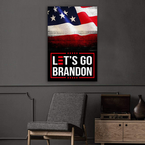 Let's Go Brandon USA Deluxe Portrait Canvas 1.5in Frame