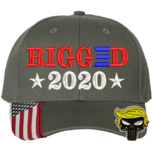 Load image into Gallery viewer, Rigged 2020 Embroidered Hat with Punisher Pin