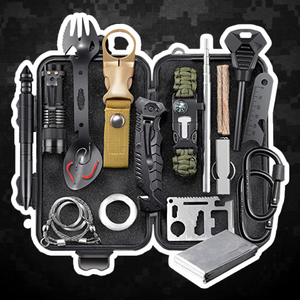 Survival Gear Kit, Emergency EDC Survival Tools 24 in 1 SOS Earthquake Aid Equipment