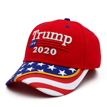 Load image into Gallery viewer, Trump 2020 Flag Bill Hat - USA Flag Trump Hat