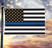 Load image into Gallery viewer, Thin Blue Line Flag