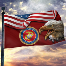 Load image into Gallery viewer, Patriotic USMC Eagle Flag