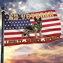Load image into Gallery viewer, K9 Veteran Loyalty Service Sacrifice Flag