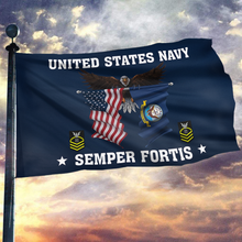 Load image into Gallery viewer, United States Navy Eagle Semper Fortis - Chief Petty Officer Flag