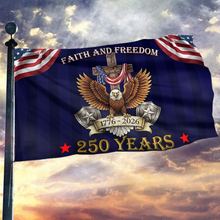 Load image into Gallery viewer, Eagle’s Honor: 250 Years of Faith &amp; Freedom Flag
