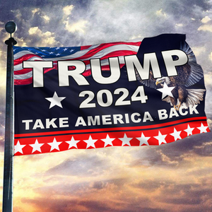 TRUMP 2024 Take America Back Eagle Flag