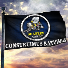 Load image into Gallery viewer, Seabees Can Do - Construimus Batuimus Flag