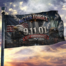 Load image into Gallery viewer, Never Forget Eagle and Statue Flag