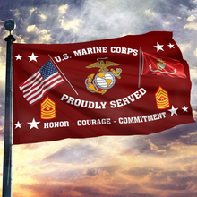 Load image into Gallery viewer, United States Marine Corps -  SgtMaj Chevron Flag