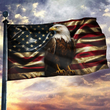 Load image into Gallery viewer, American Eagle Never Forget Patriotic Veteran Flag