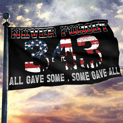 Never Forget 343 Flag