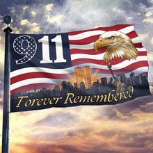 Load image into Gallery viewer, 911 Forever Remembered Eagle Flag