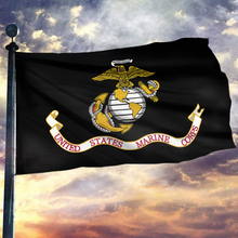 Load image into Gallery viewer, U.S. Marine Corps Black Flag
