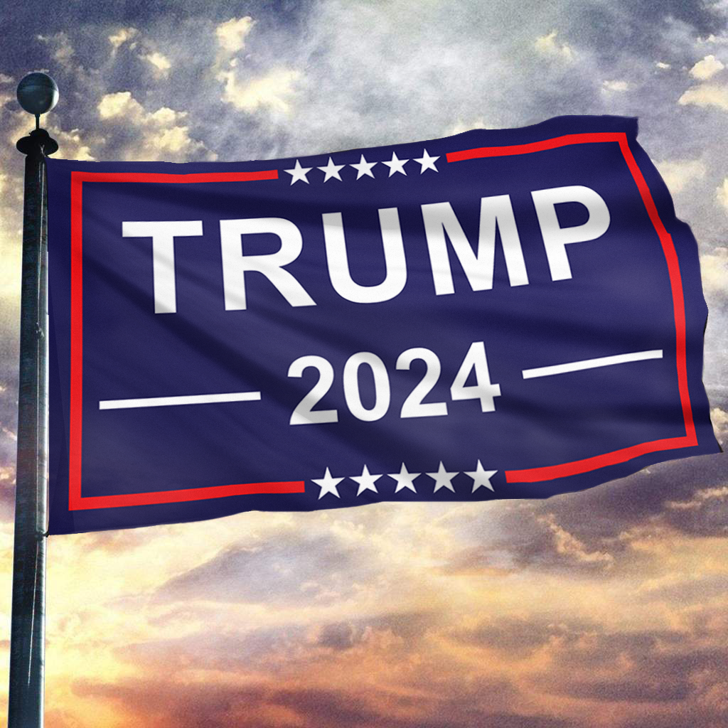 Trump 2024 Blue Flag