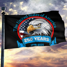 Load image into Gallery viewer, USA 250 Years Anniversary Bald Eagle Patriotic Flag