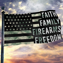 Load image into Gallery viewer, Faith Family Firearms Freedom Flag