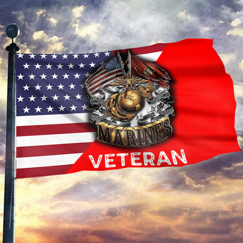 Marines Veteran Flag