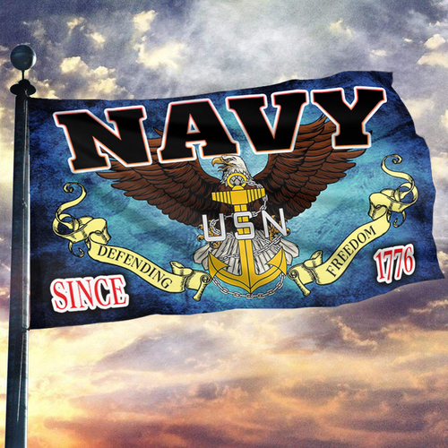 Navy Defending Freedom - USN Flag