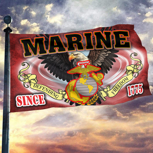 Patriotic Marine Flag