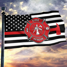 Load image into Gallery viewer, American Fire Rescue Pride Flag