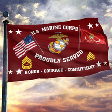 Load image into Gallery viewer, United States Marine Corps - Master Sergeant - Sergeant Flag