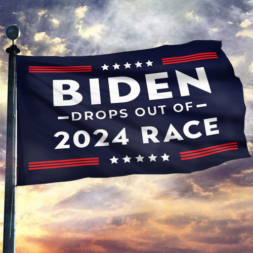 Biden Drops Out Of 2024 Race Flag