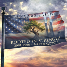 Load image into Gallery viewer, 25 Years Later - Rooted in Strength Flag