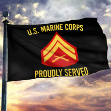 Load image into Gallery viewer, U.S. Marine Corps Proudly Served - Corporal Flag