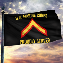 Load image into Gallery viewer, U.S. Marine Corps Proudly Served - Private First Class Flag
