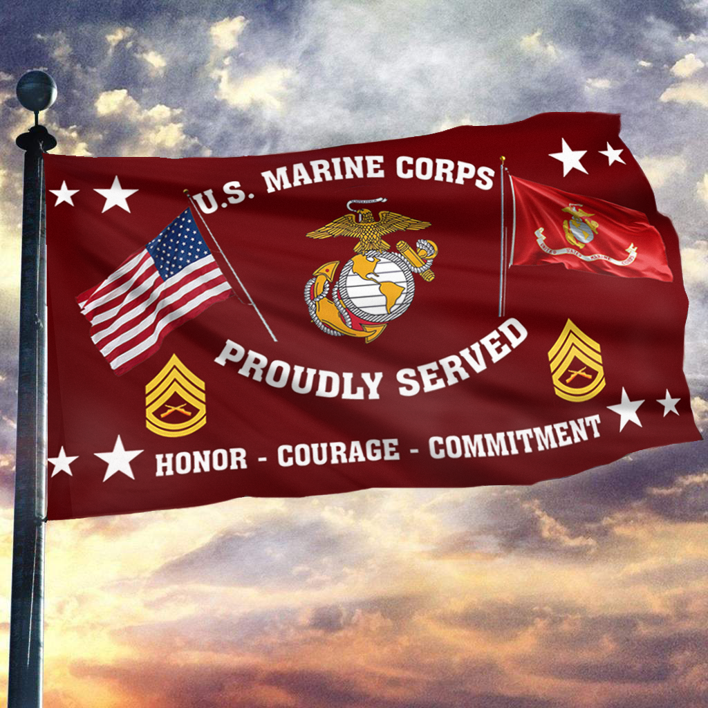 United States Marine Corps Proudly Served Flag