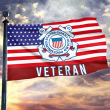 Load image into Gallery viewer, USA Coast Guard 1790 Veteran Flag