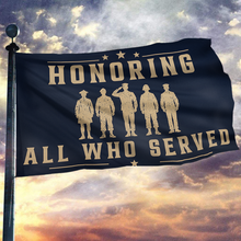 Load image into Gallery viewer, Honoring All Who Served Veteran Flag