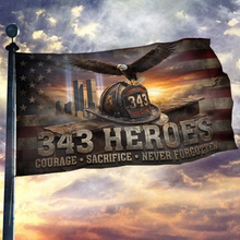 Load image into Gallery viewer, 343 Heroes - Never Forgotten Flag