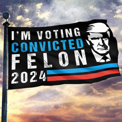 I'm Voting CONVICTED FELON 2024 Flag