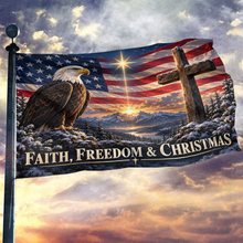 Load image into Gallery viewer, Faith Freedom &amp; Christmas Flag
