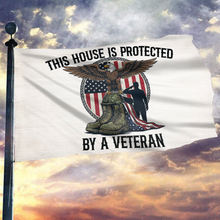 Load image into Gallery viewer, This House Is Protected by a Veteran Flag