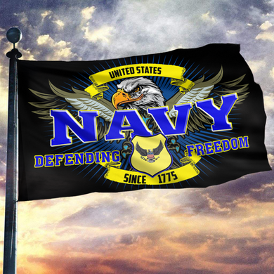 Navy Defending Freedom Since 1775 Flag