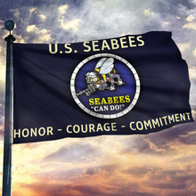 Load image into Gallery viewer, U.S. Seabees - Honor Courage Commitment Flag