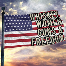 Load image into Gallery viewer, Whiskey Women Guns &amp; Freedom Flag