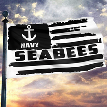 Load image into Gallery viewer, Navy Seabees Flag