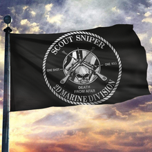 Load image into Gallery viewer, Scout Sniper 2D Marine Division Flag