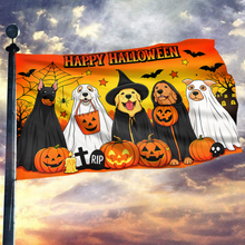 Load image into Gallery viewer, Halloween Dog Pumpkin Flag