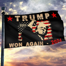 Load image into Gallery viewer, Trump Won Again 2024 Flag