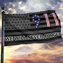 Load image into Gallery viewer, USA 911 We Will Never Forget Flag