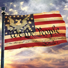 Load image into Gallery viewer, Vintage We The People American Eagle Flag