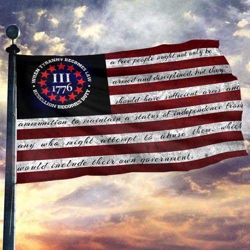 When Tyranny Becomes Law 13 Stars Flag