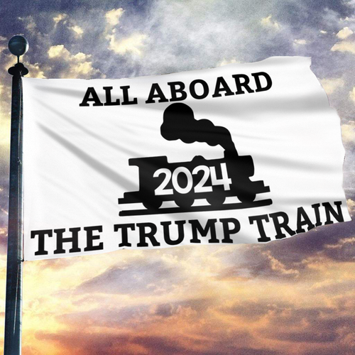 All Board The Trump Train 2024 Flag