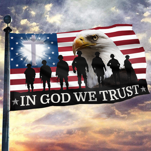 In GOD We Trust Eagle Flag